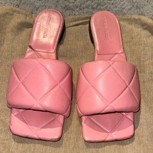 Bottega Veneta Pink Quilted Mules